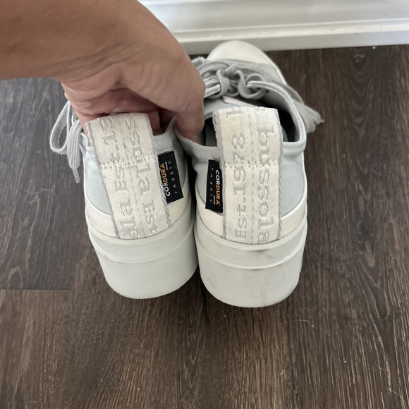 Bussola Callidora Sneakers Womens US Size 8 8.5 EU 39 Platform Shoes Light Gray - Picture 4 of 8